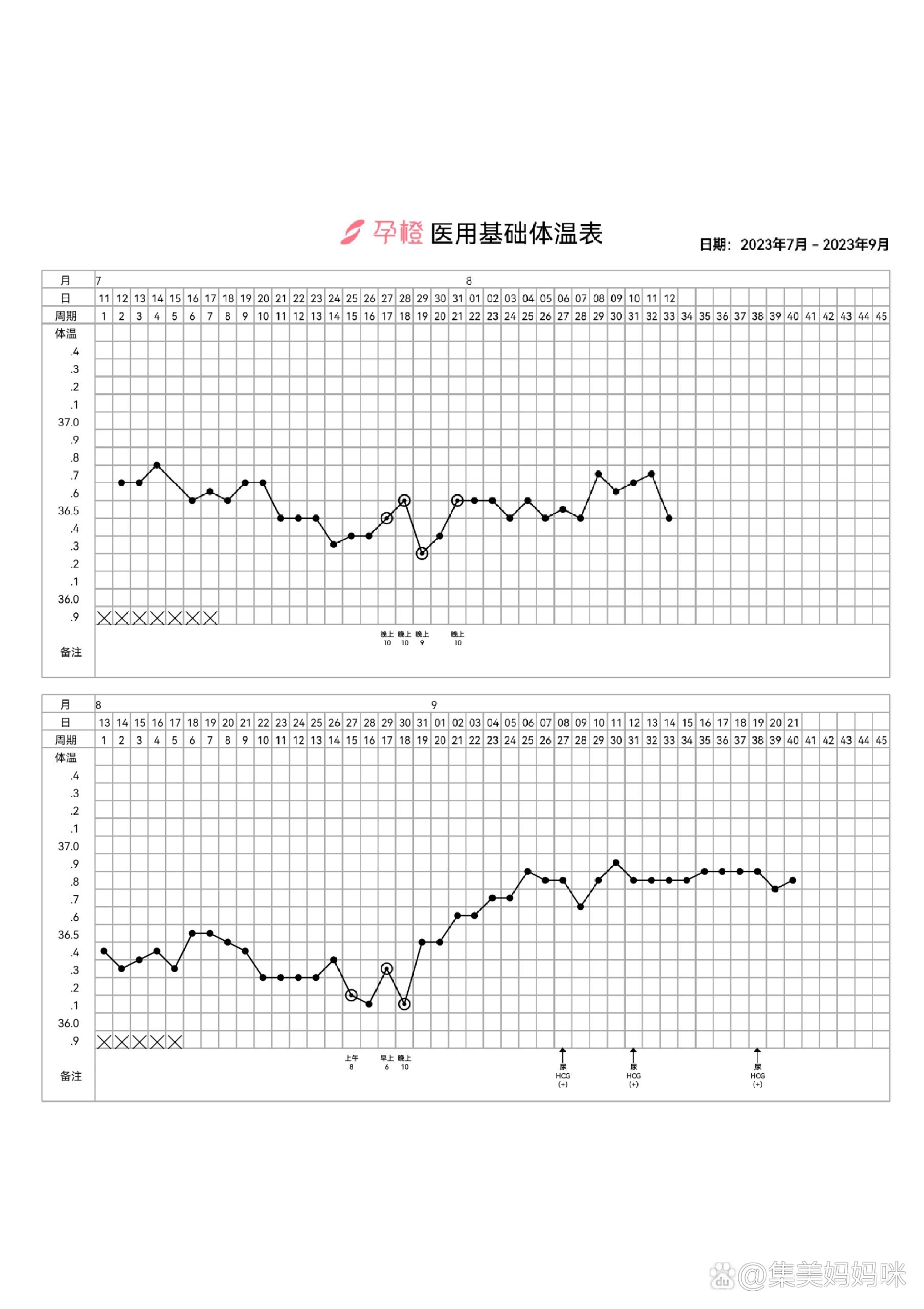 排卵基础体温图图片