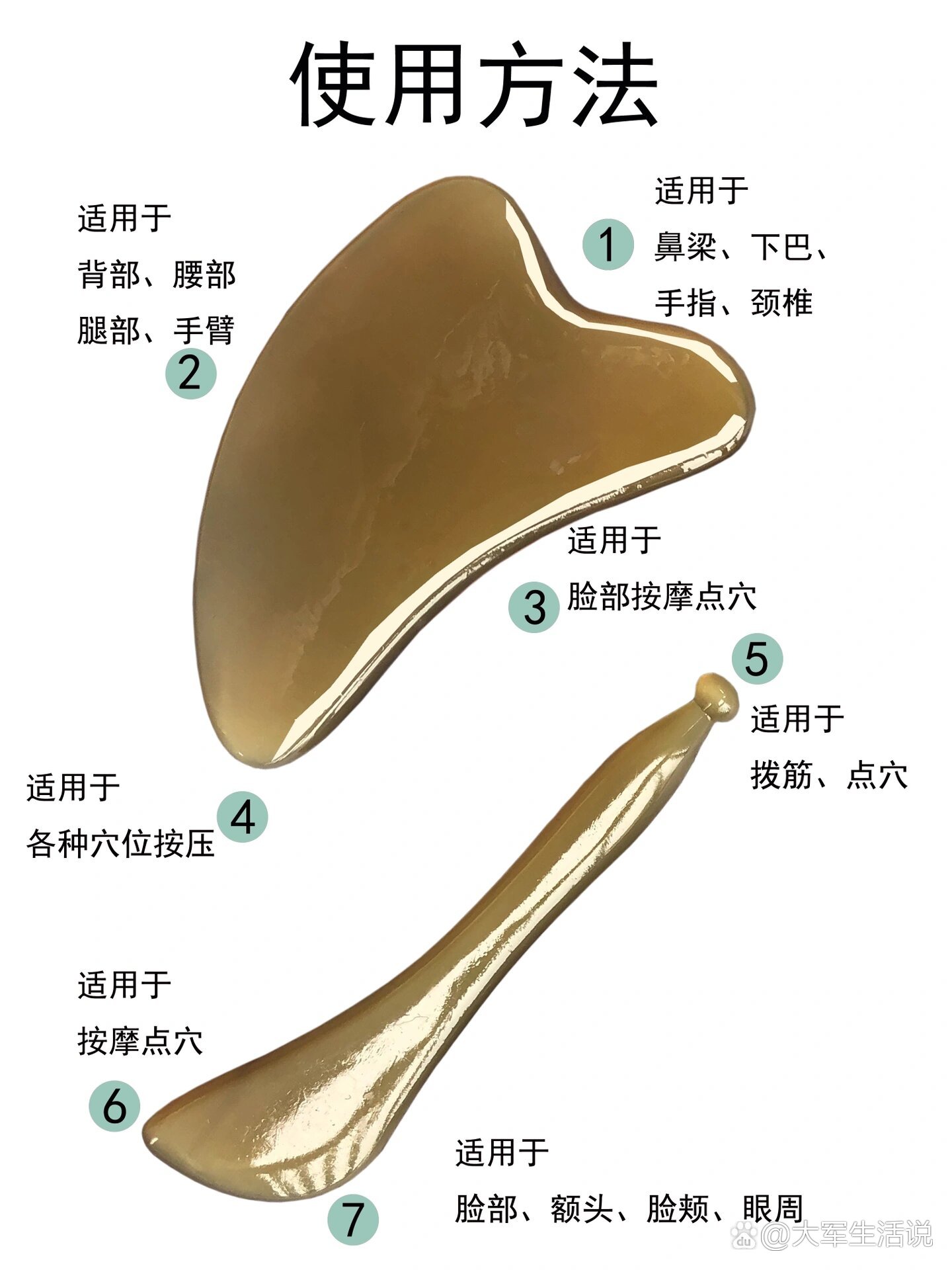 各种刮痧板的用法图片图片