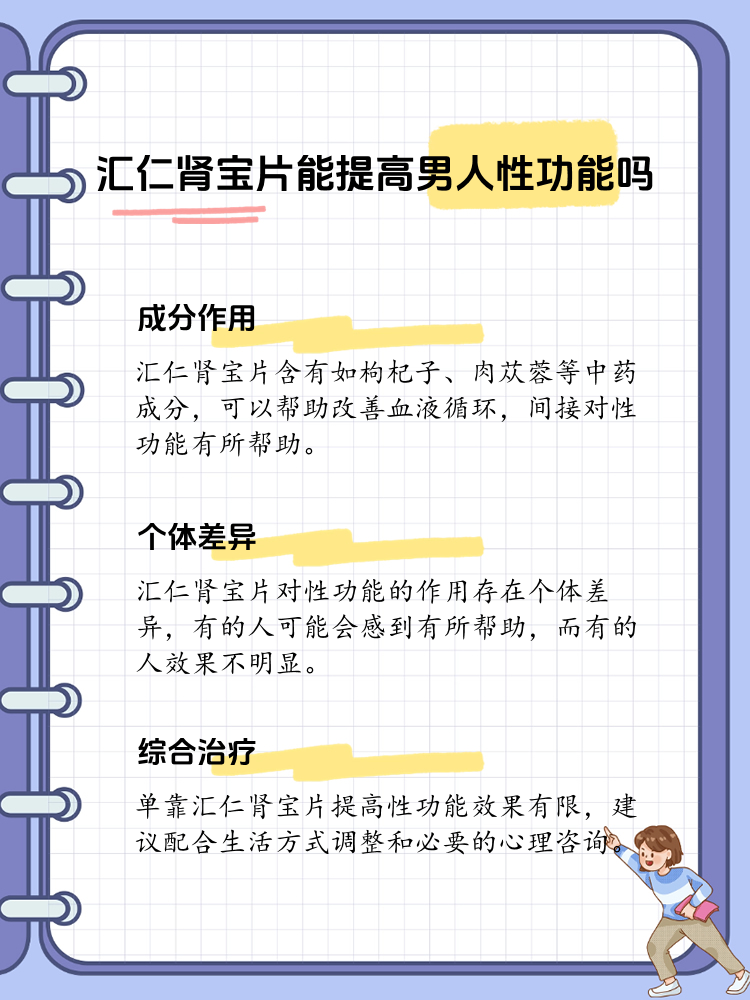 汇仁肾宝片能提高性功能吗?真相解读!