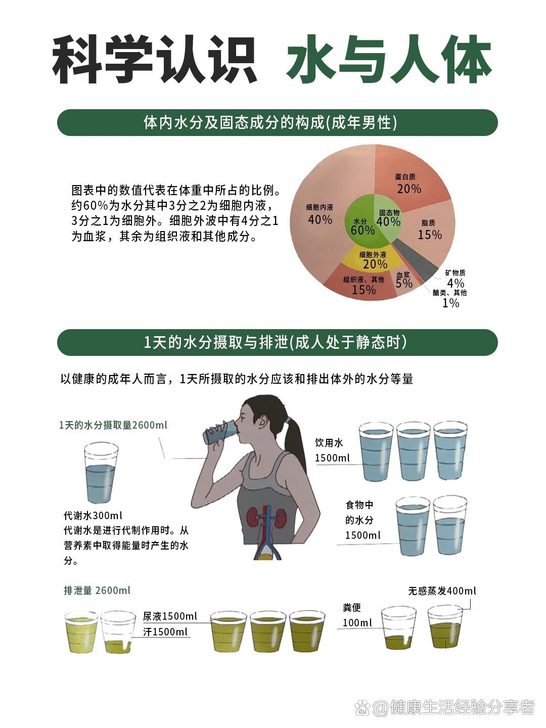	了解水分与人体营养健康的关系,有利于加强我们日常生活中