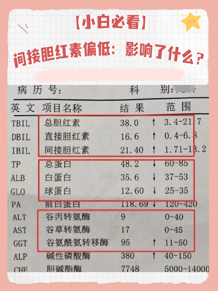 【小白必看】间接胆红素偏低是什么意思