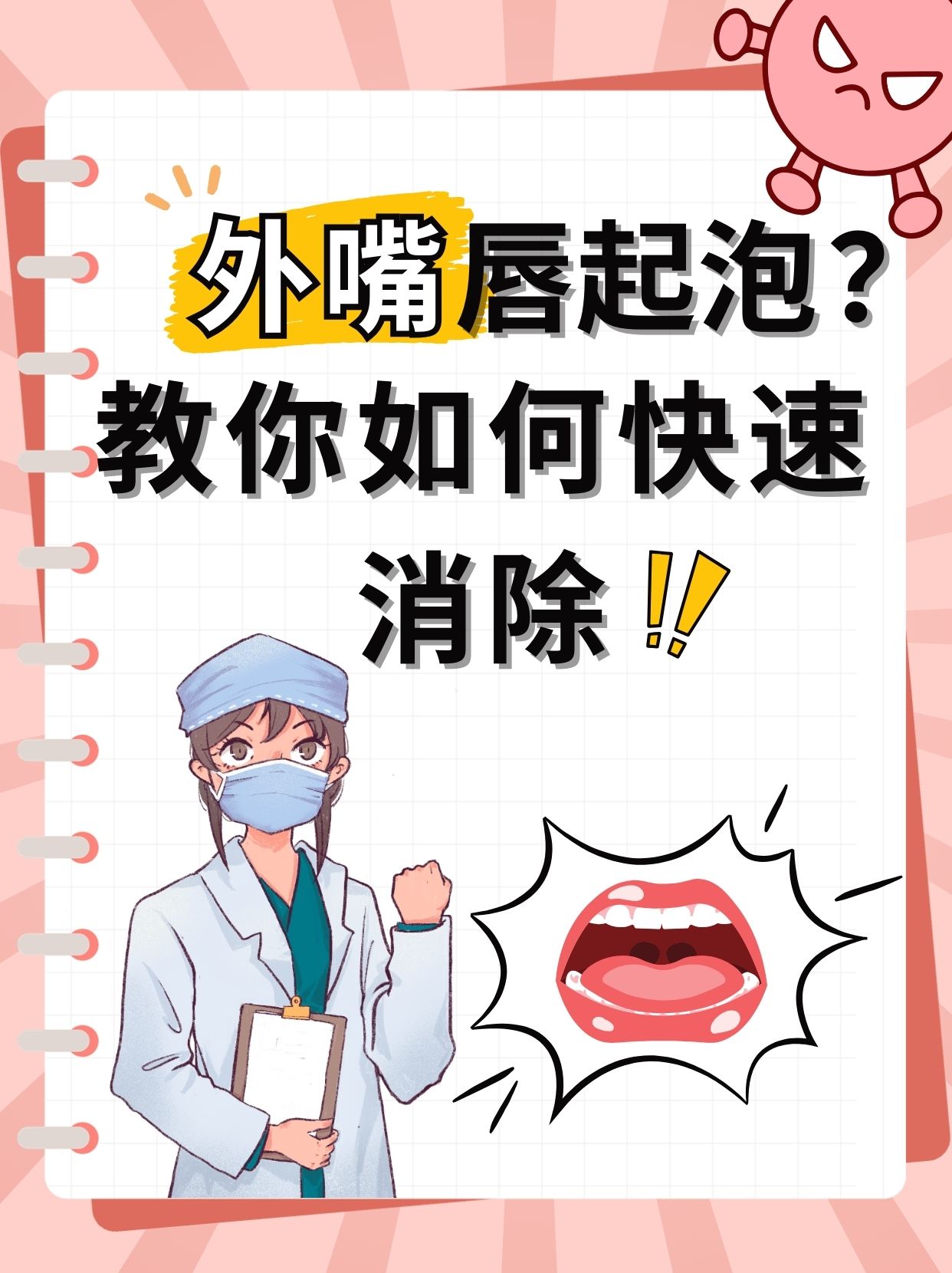外嘴唇起泡?教你如何快速消除!