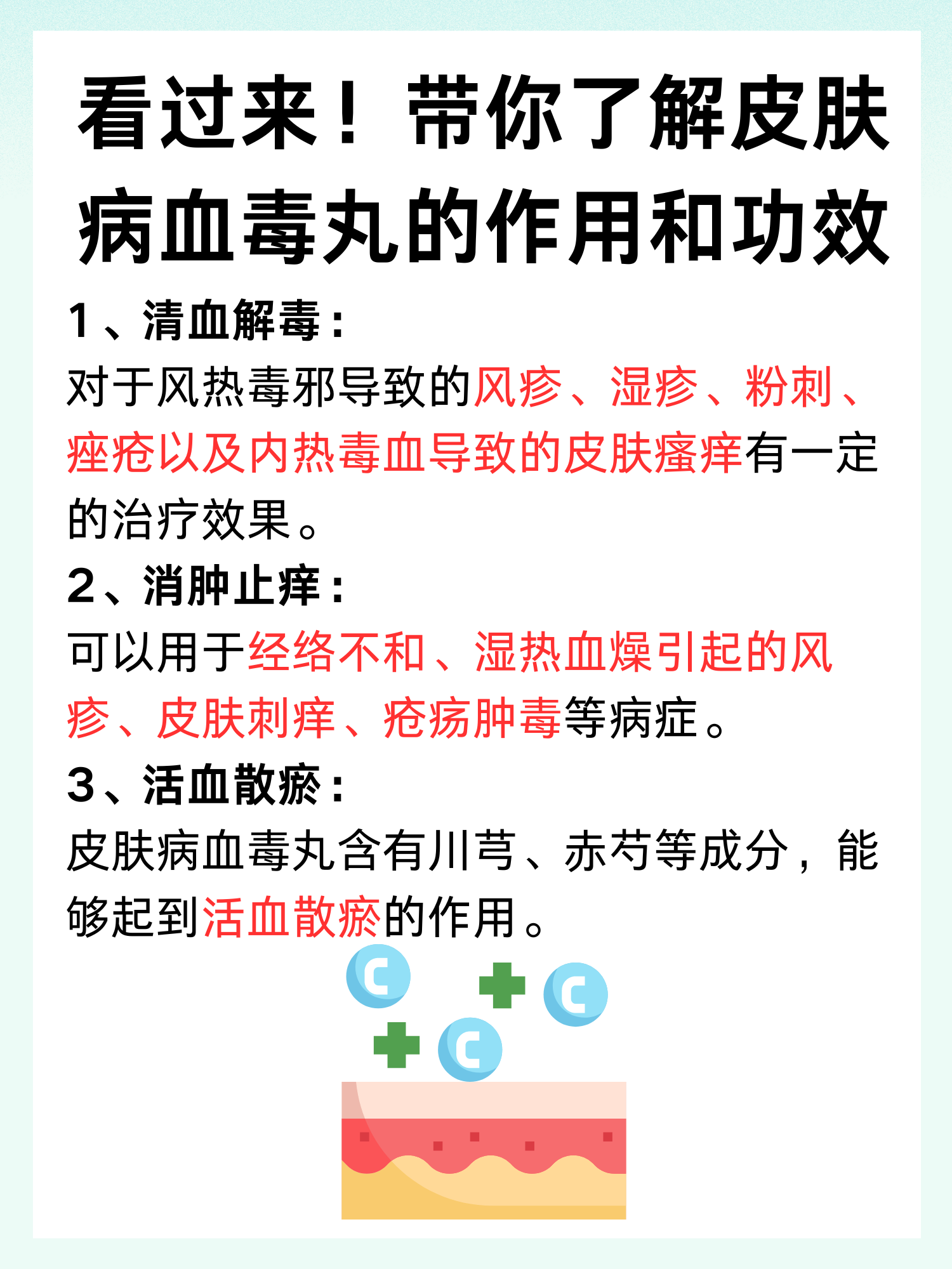 皮肤病血毒丸临床应用图片