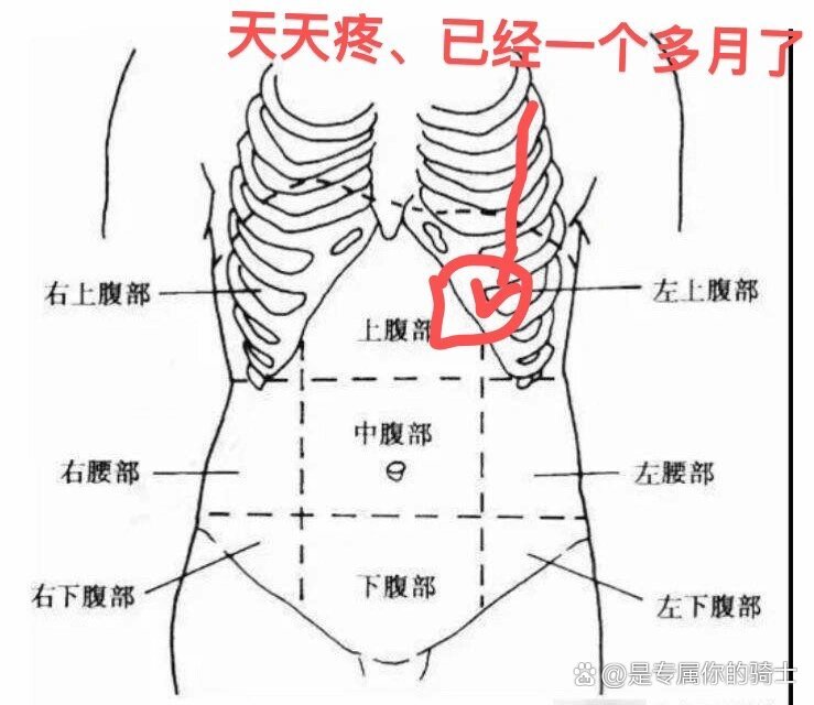 孕中期孕左上腹跟针刺一样疼