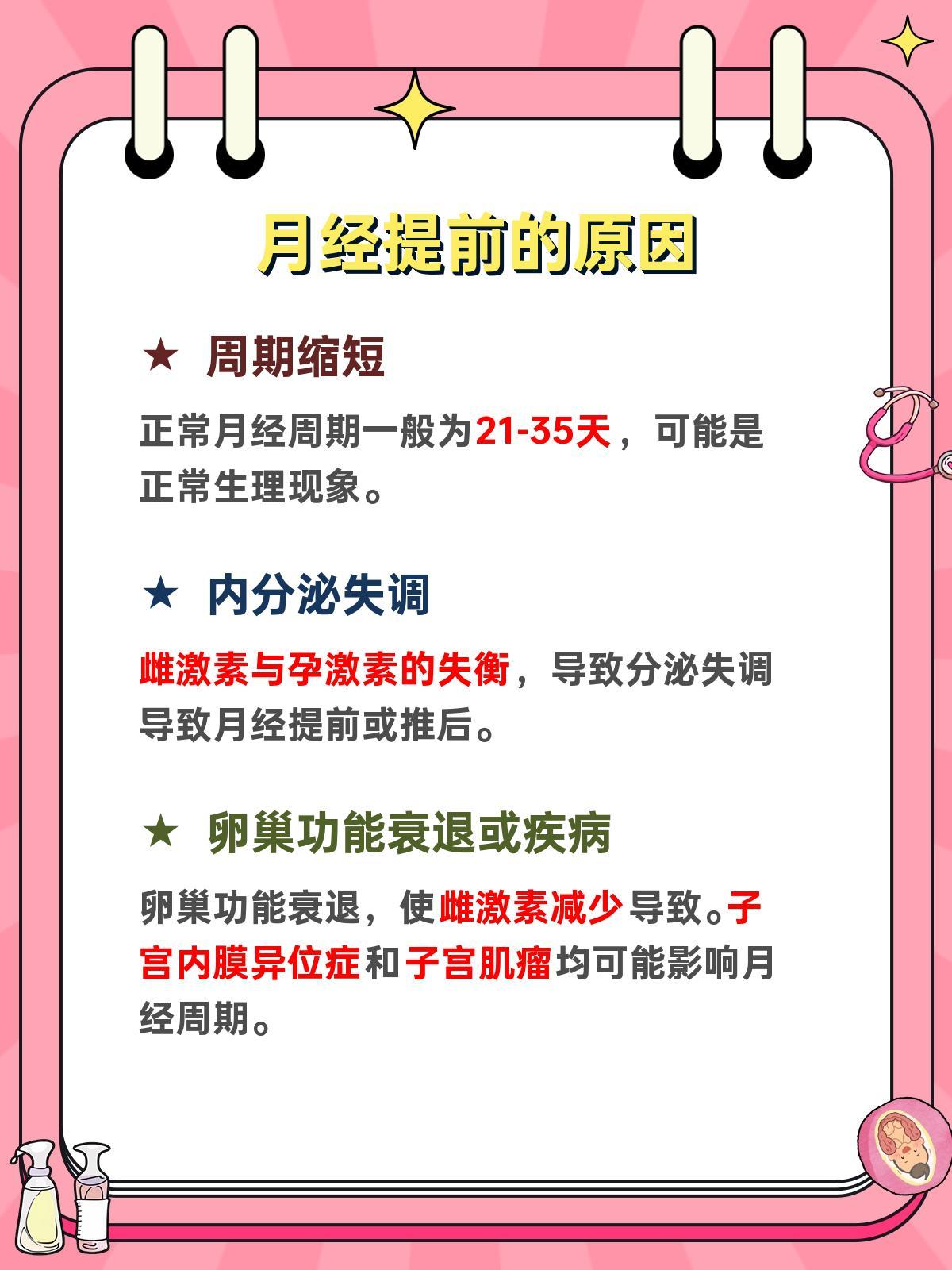 月经竟提前5-6天，背后原因解析