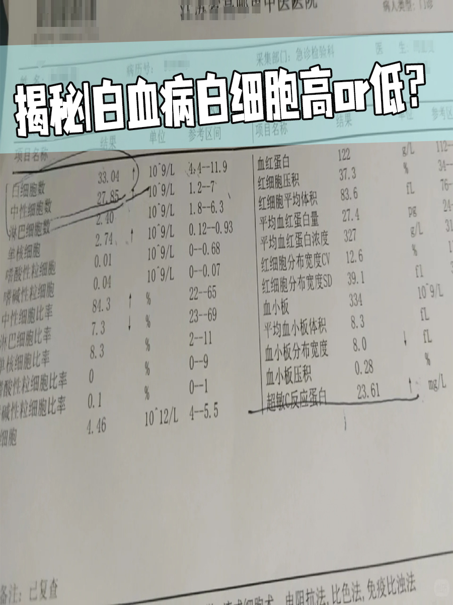 你叔叔的体检报告出来了,白细胞数量好像不太对劲,不是得了白血病吧