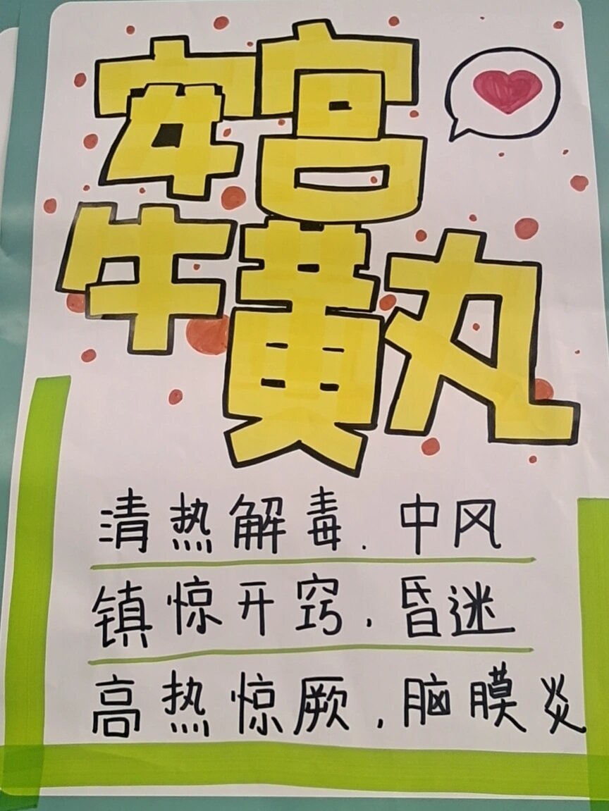 药店海报pop安宫牛黄丸