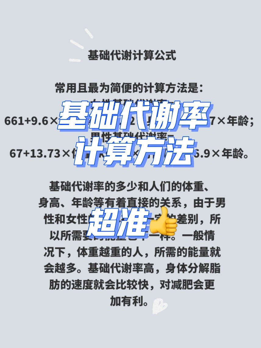 基础代谢怎么算图片