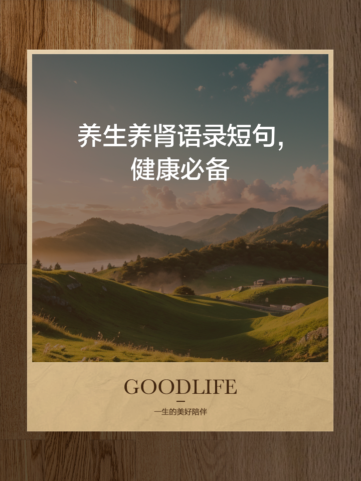 养生养肾语录短句，健康必备
