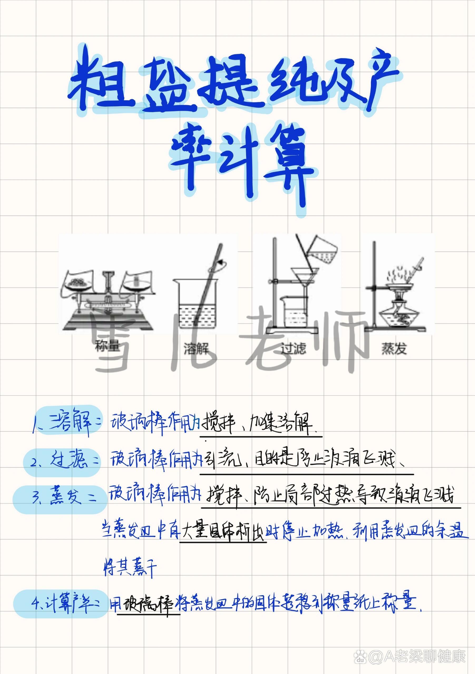 粗盐提纯及产率计算❗