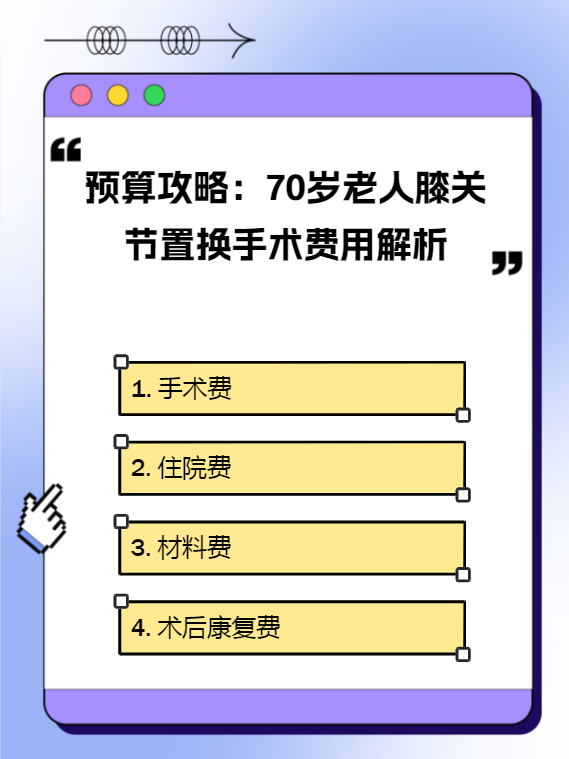 预算攻略 70岁老人膝关节置换手术费用解析