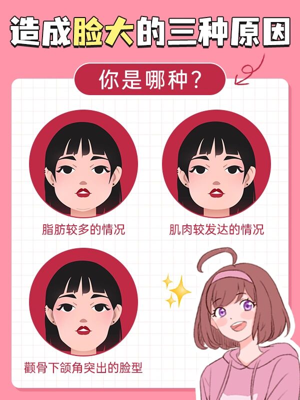 造成脸大的原因有很多,只有了解到自己脸大的真正原因,才能更有效