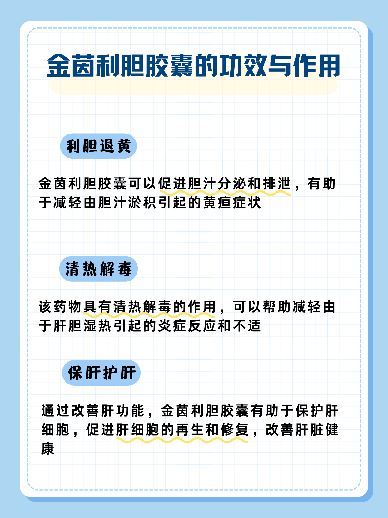 金茵利胆胶囊的功效与作用