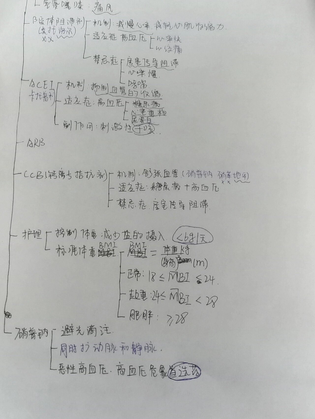 高血压知识点思维导图图片