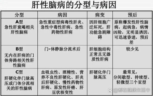 肝性脑病的病因,发病机制,分型与临床表现