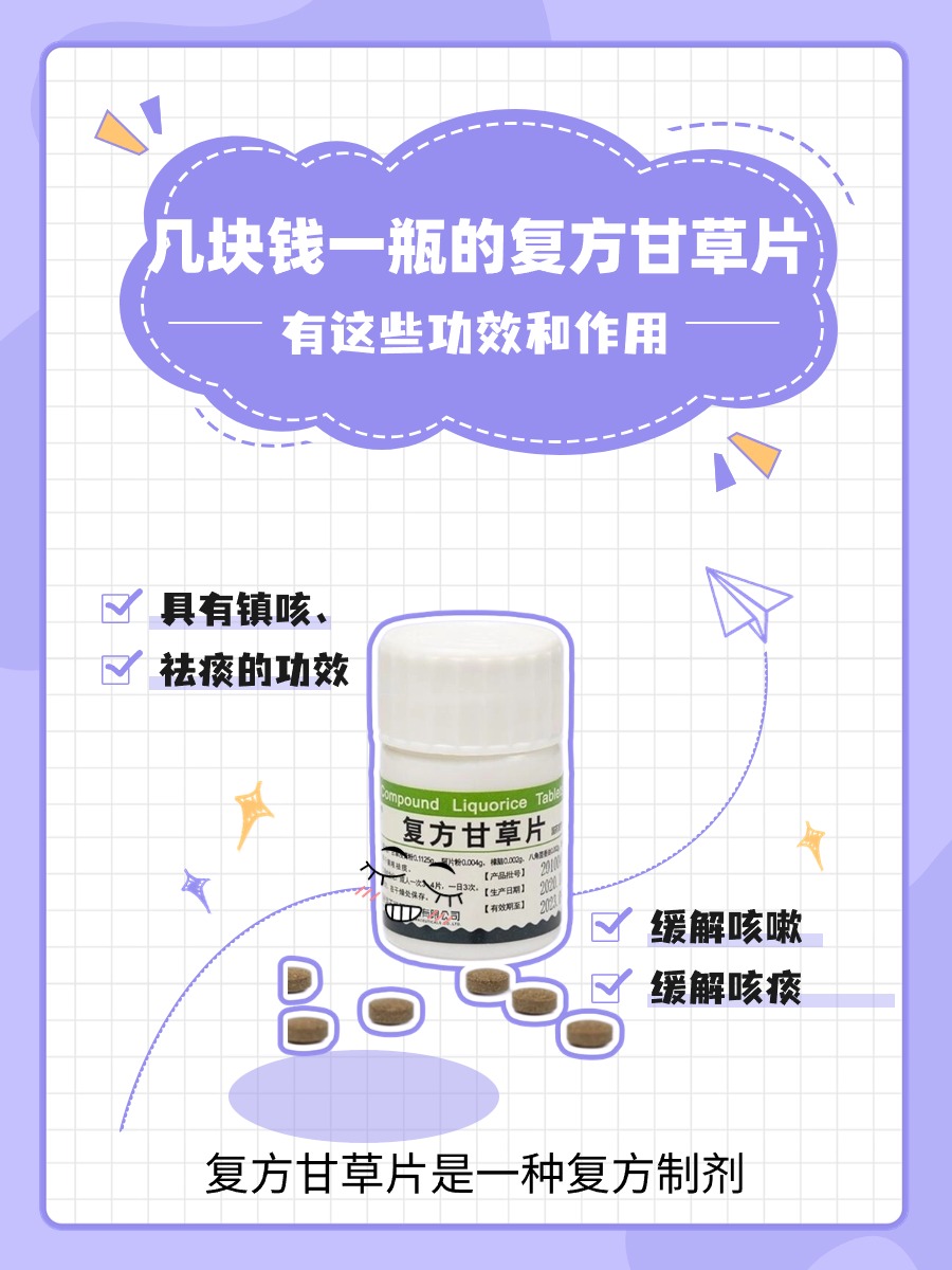 复方甘草片功效与作用图片