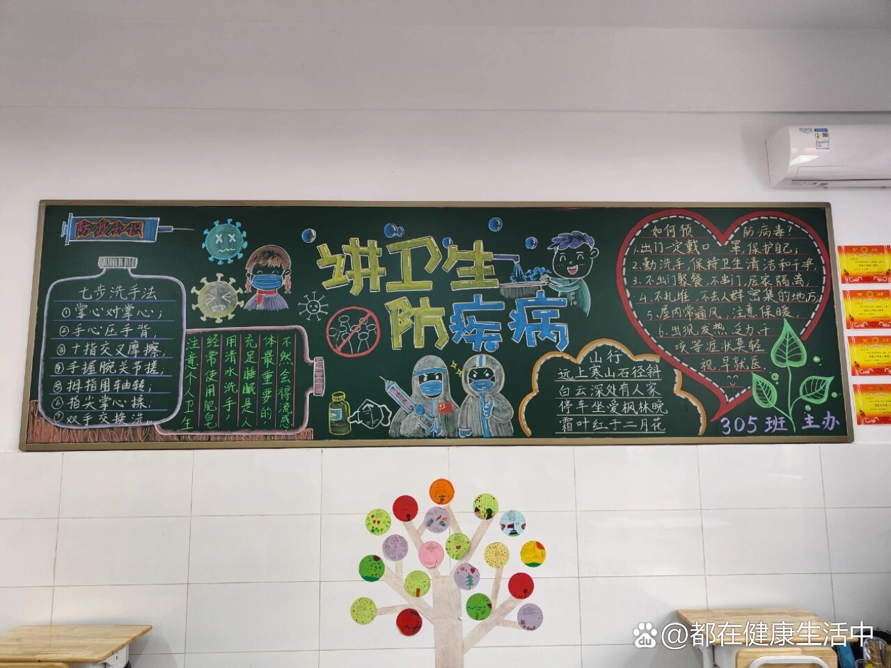 预防冬季传染病黑板报