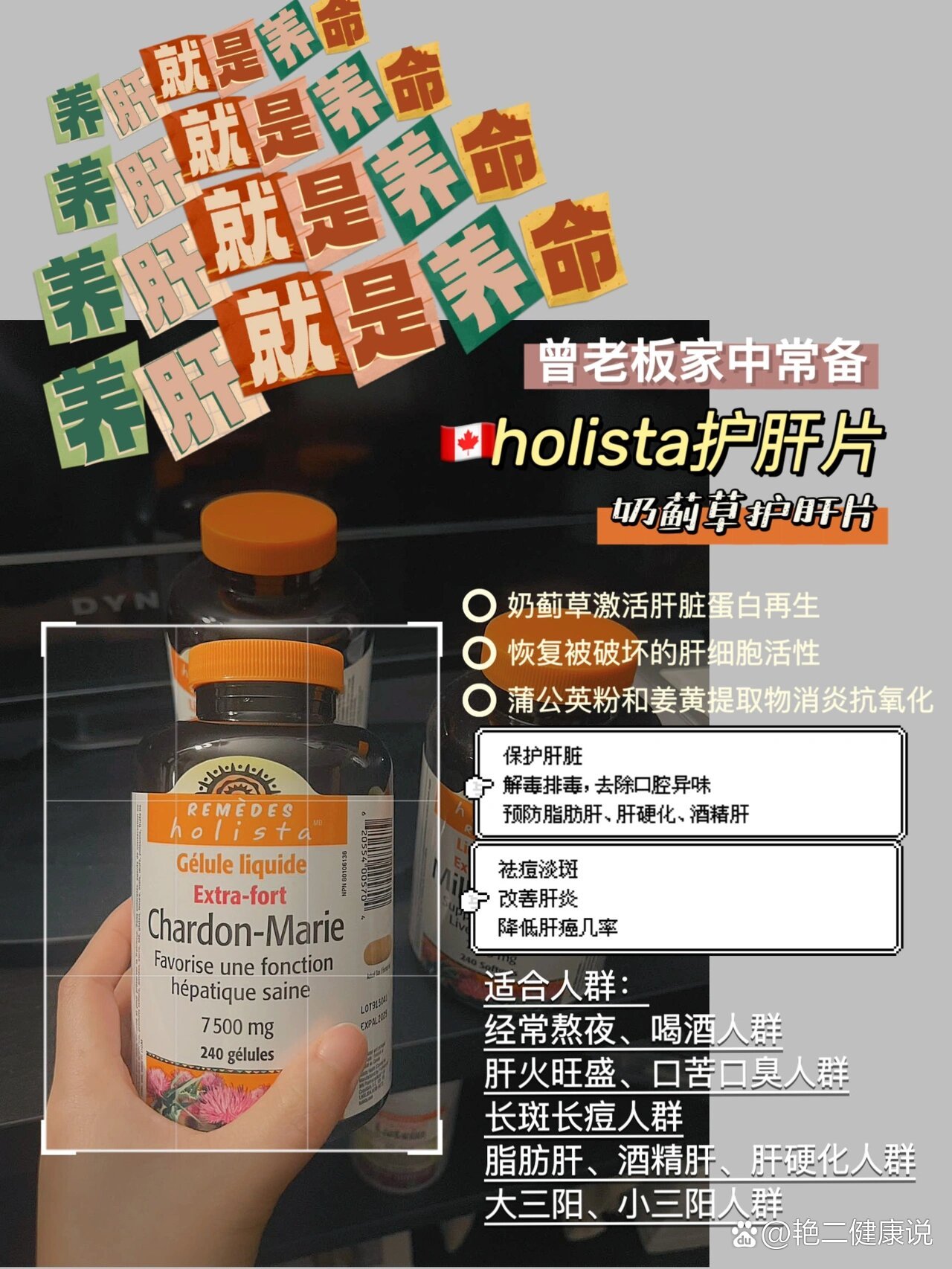 加拿大代购holista护肝片
