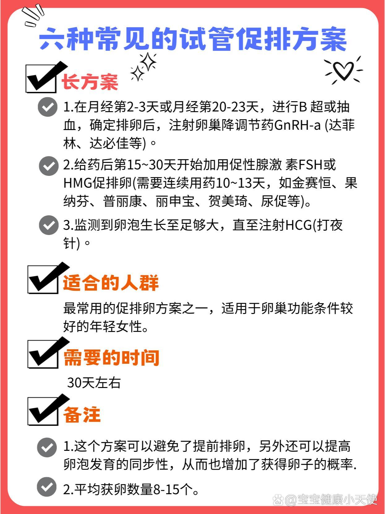 试管各种促排方案