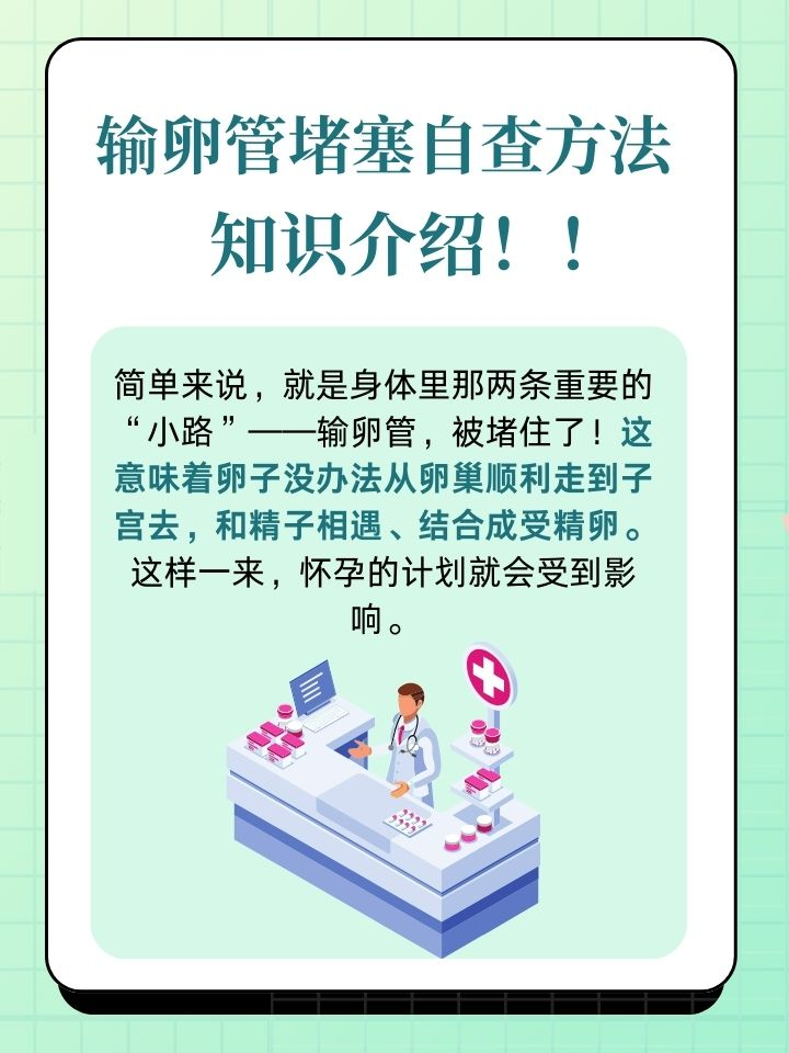 输卵管堵塞自查方法图片