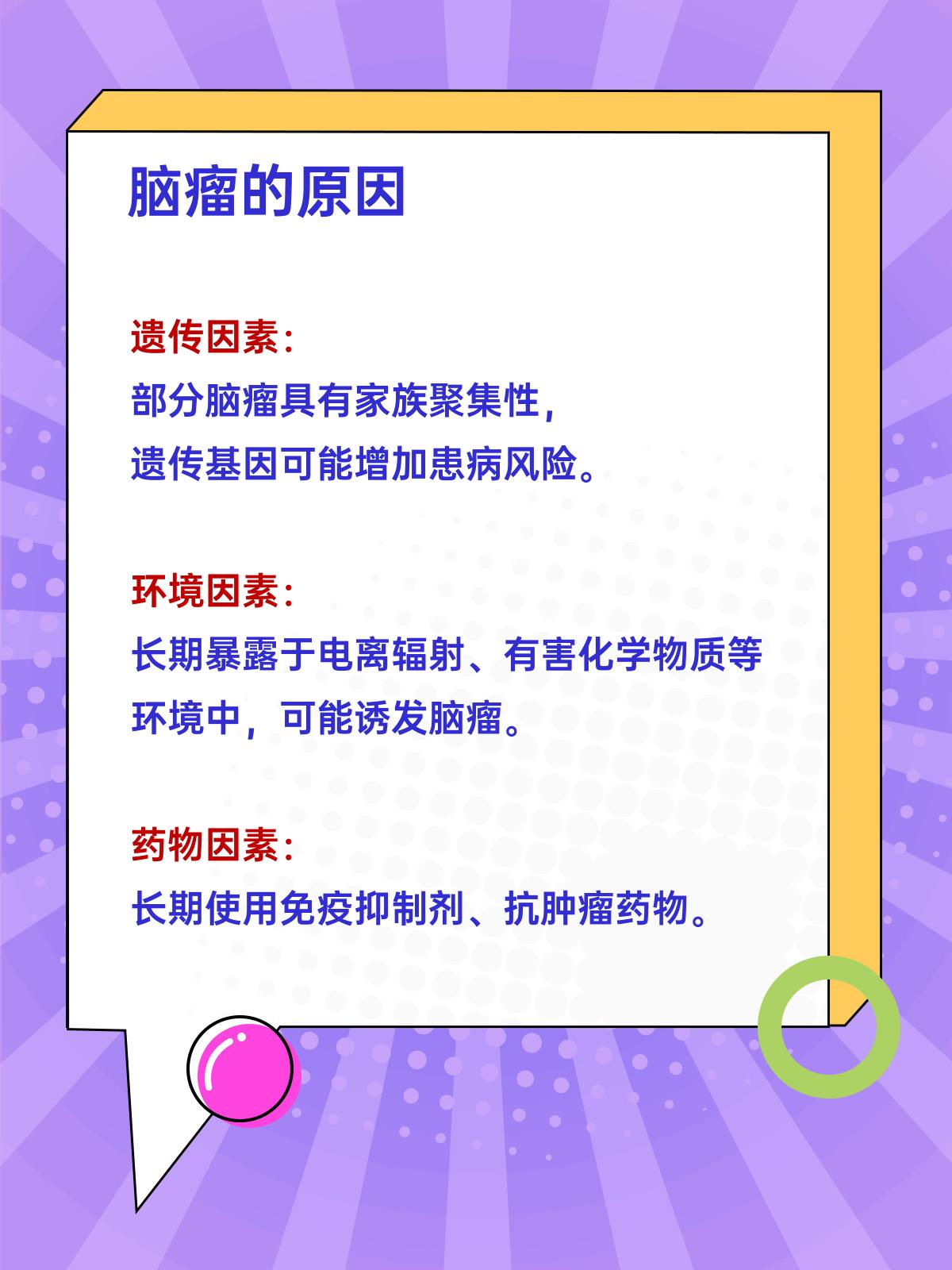 脑瘤的原因和治疗,一篇文章全部说清楚