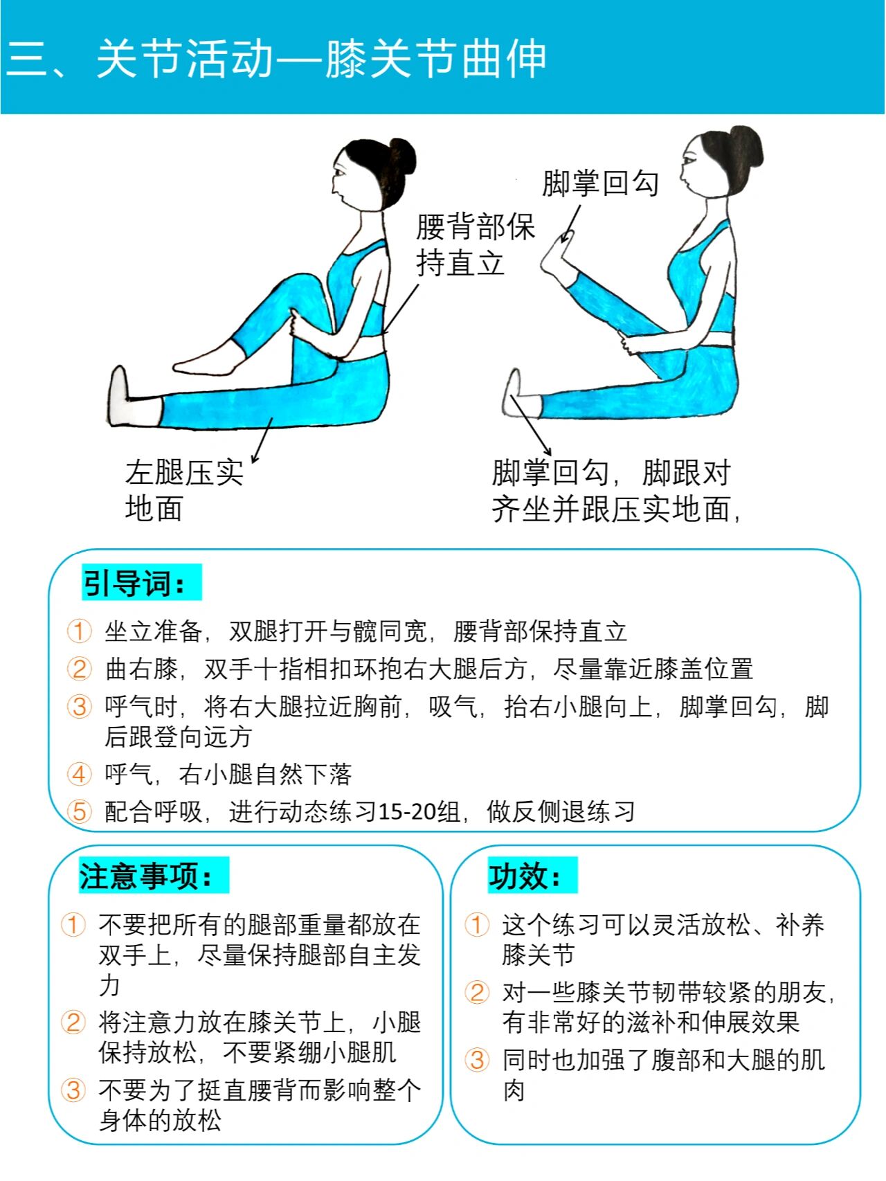 膝关节的屈和伸图示图片