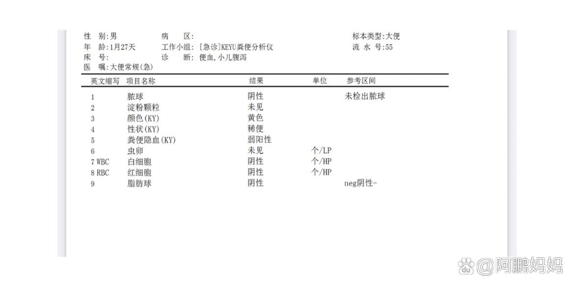 大便常规化验单怎么看图片