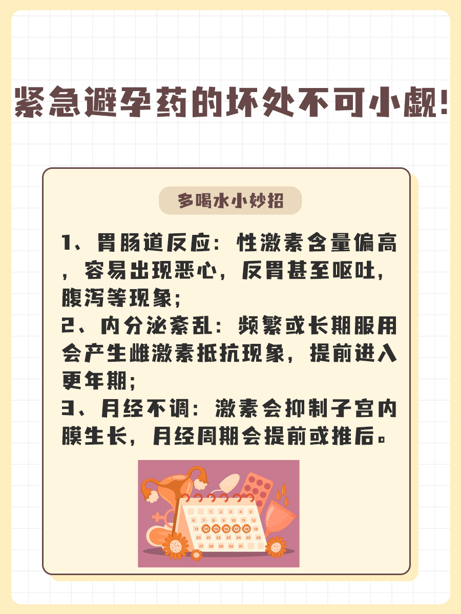 紧急避孕药≠保险药,这些危害你要知道!