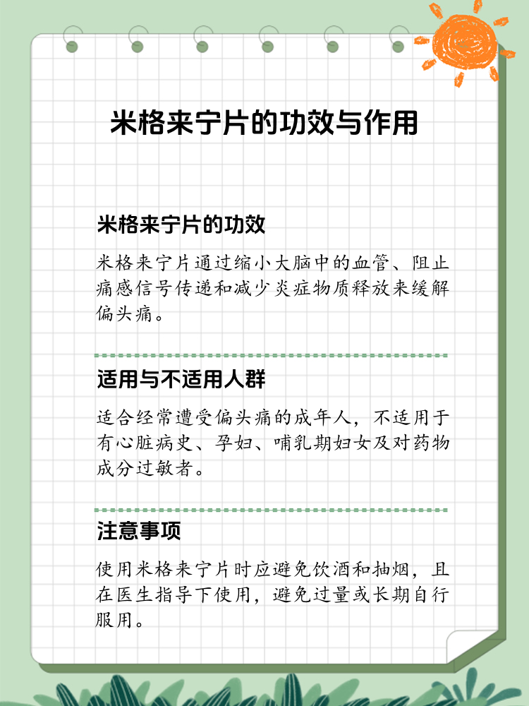 揭秘:米格来宁片的神奇功效与作用