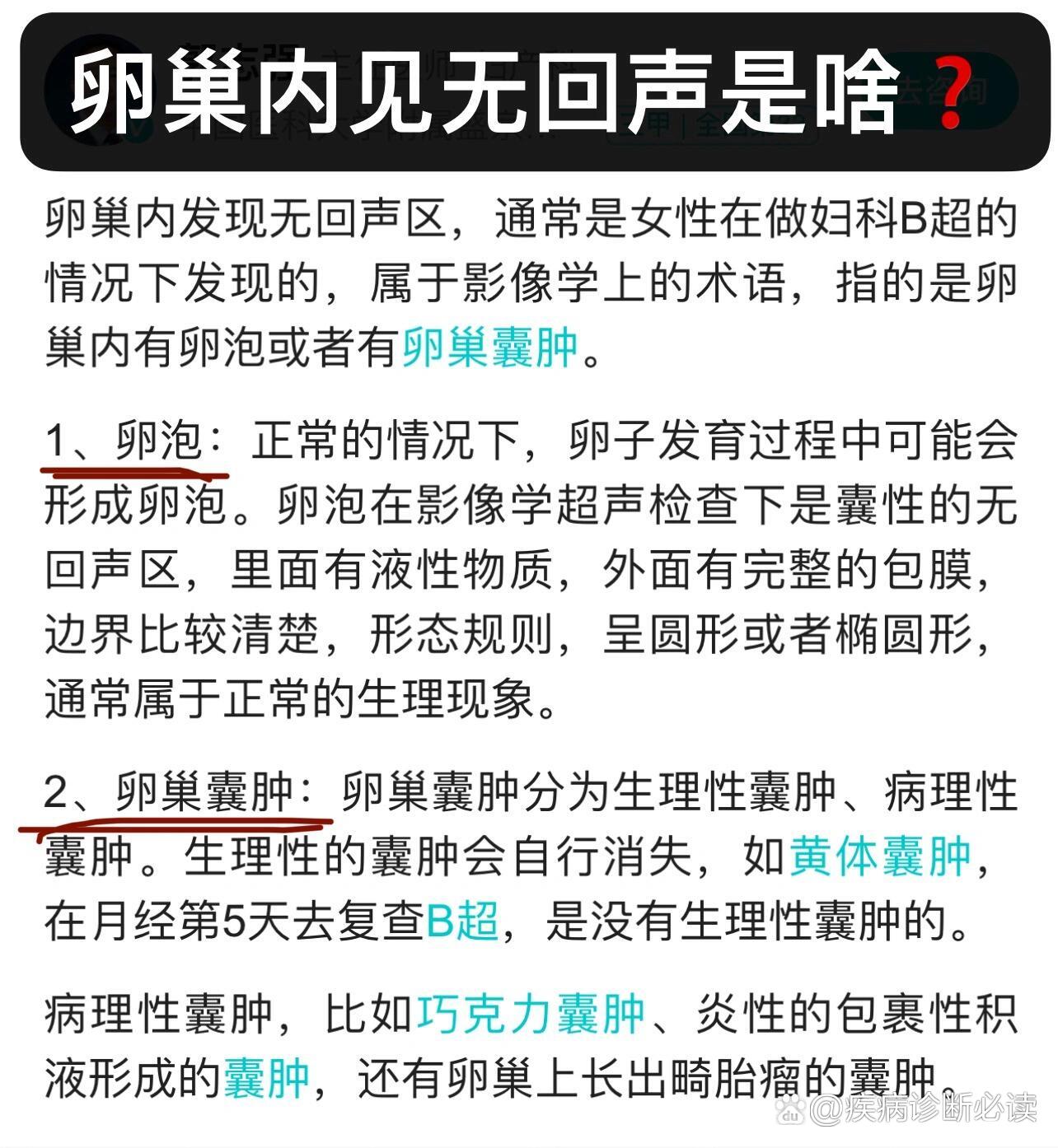 卵巢内见无回声是什么意思71