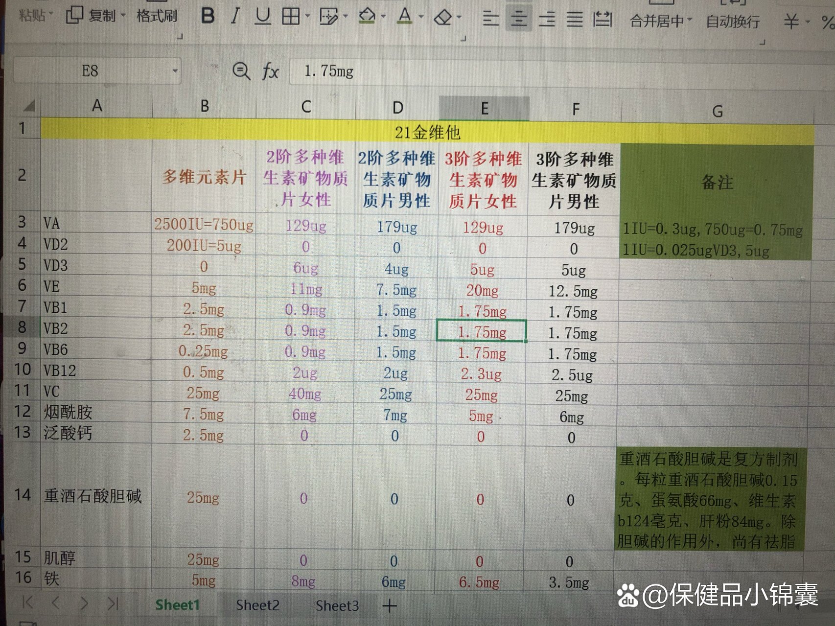 混合核苷片成分图片