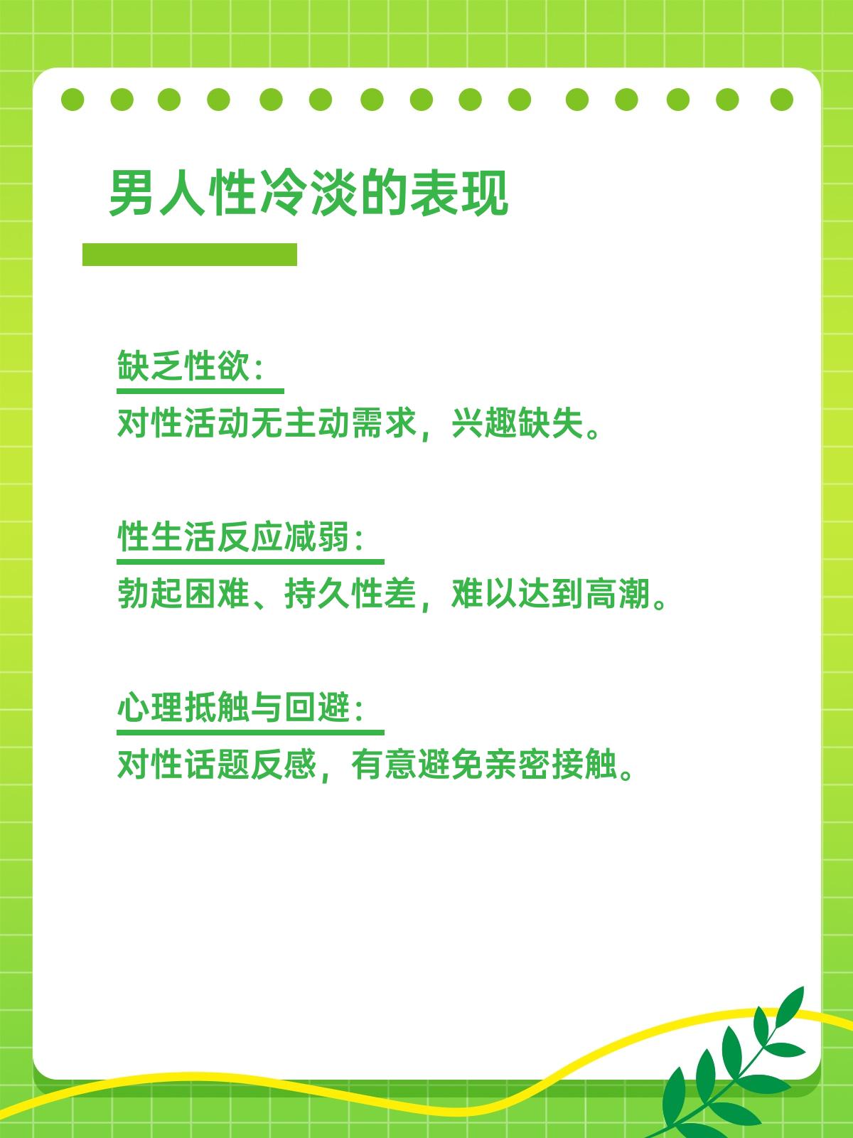  /p> p>关于"男人性冷淡的四种表现"的问题