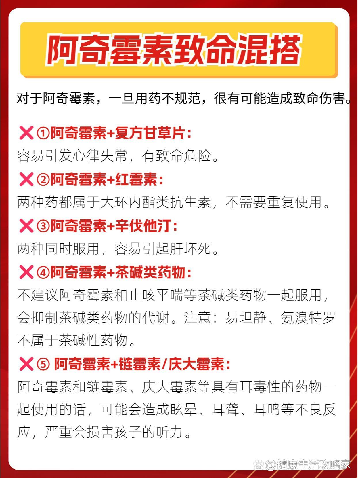 阿奇霉素的致命"混搭✅医疗常识收藏