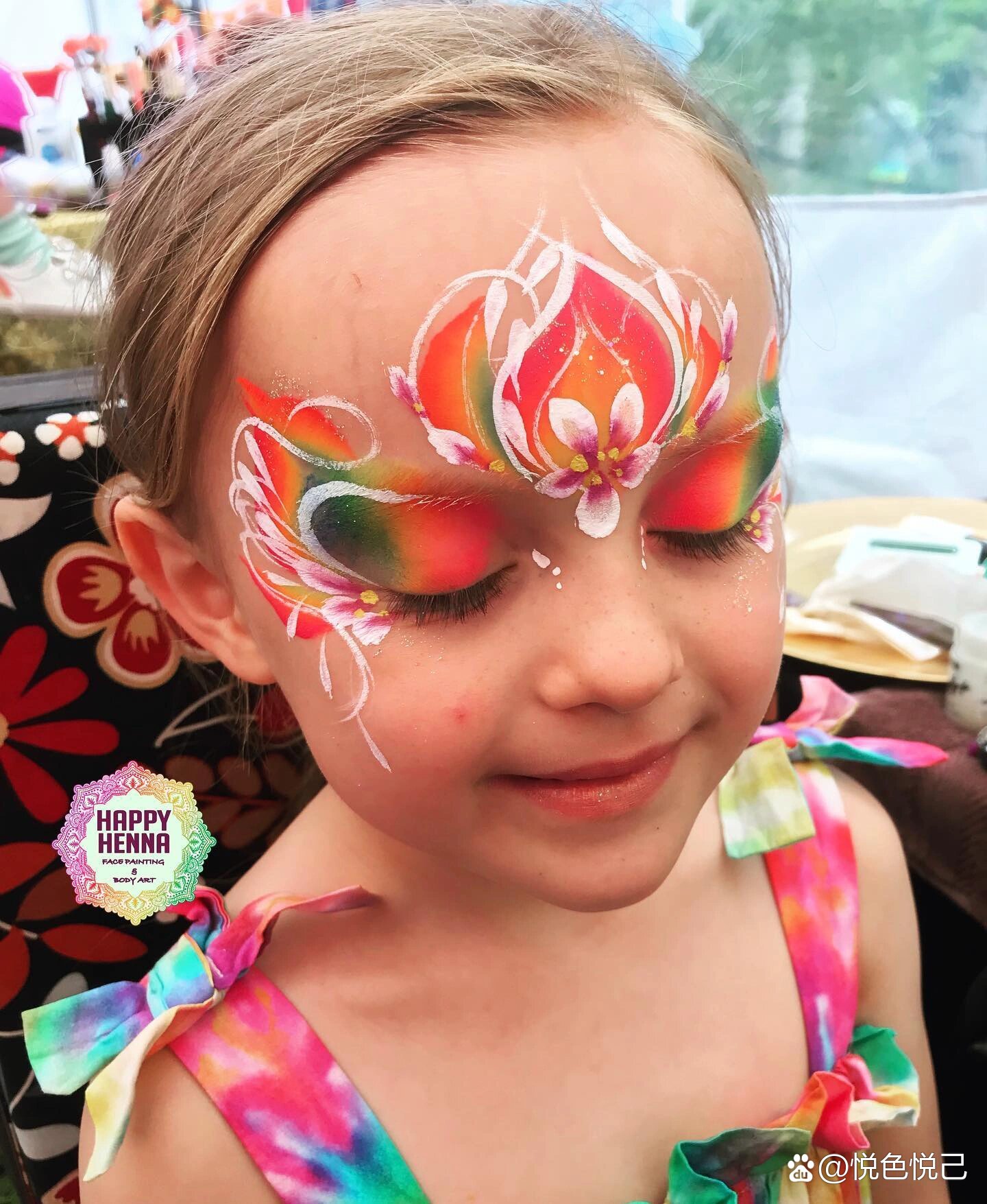 儿童面部彩绘公主艾莎图案合集(1)