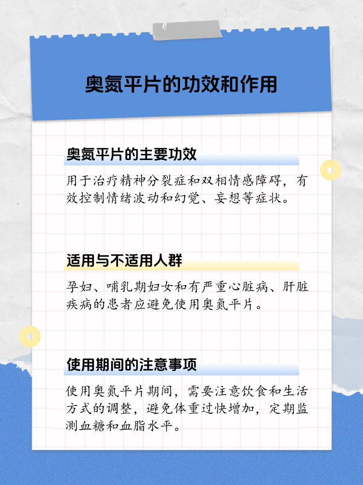 奥氮平片用法用量图片