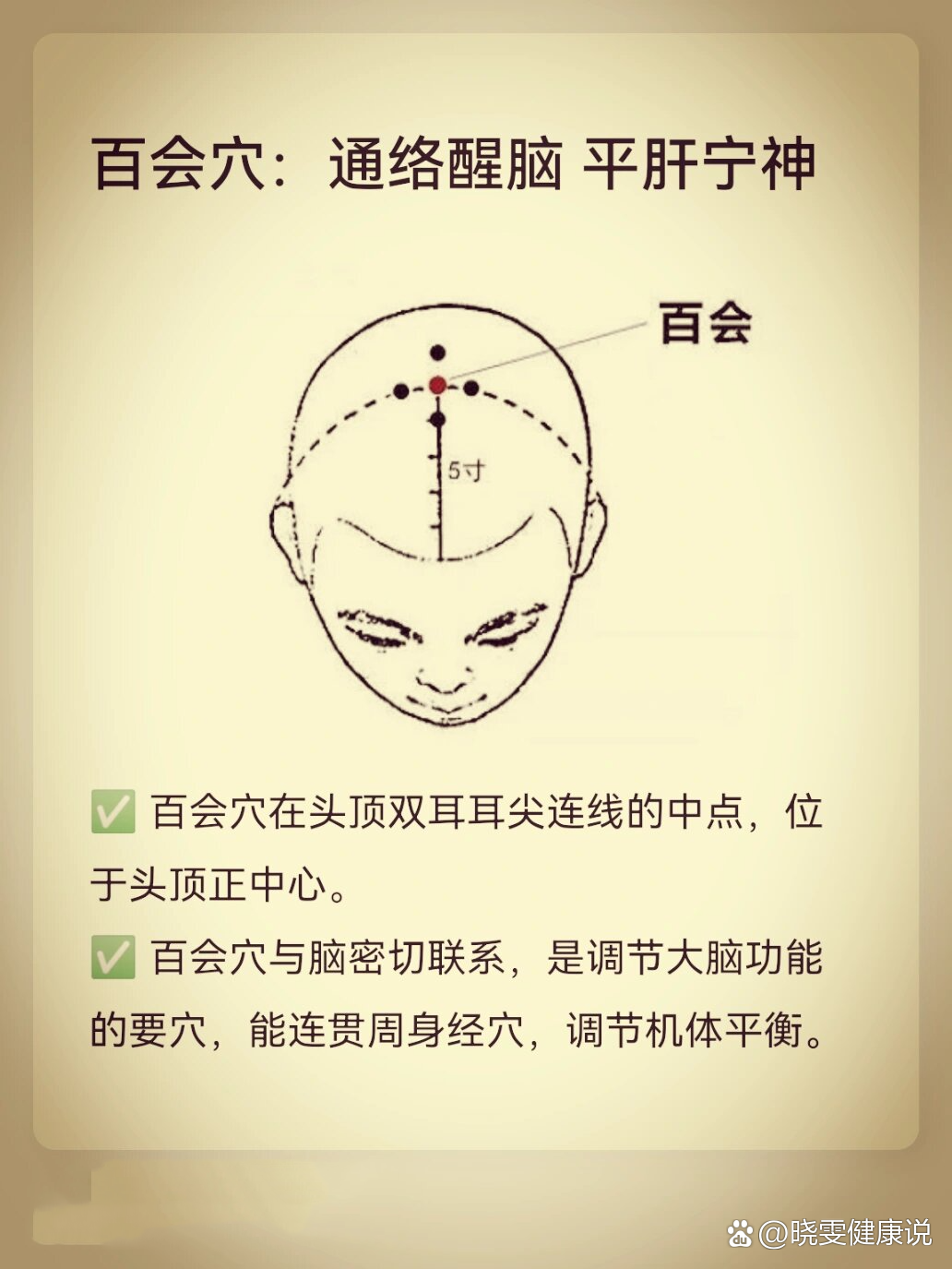 按摩百会的功效与作用图片