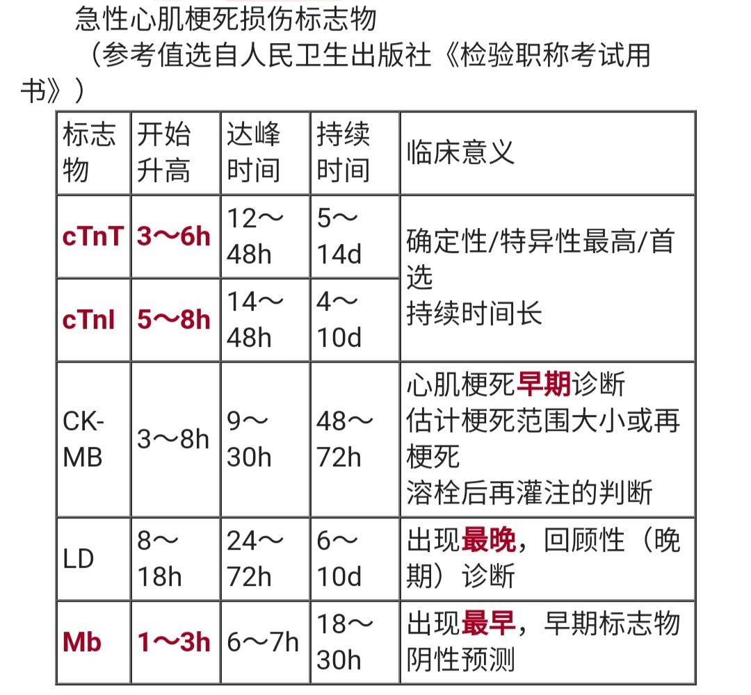 急性心梗标志物