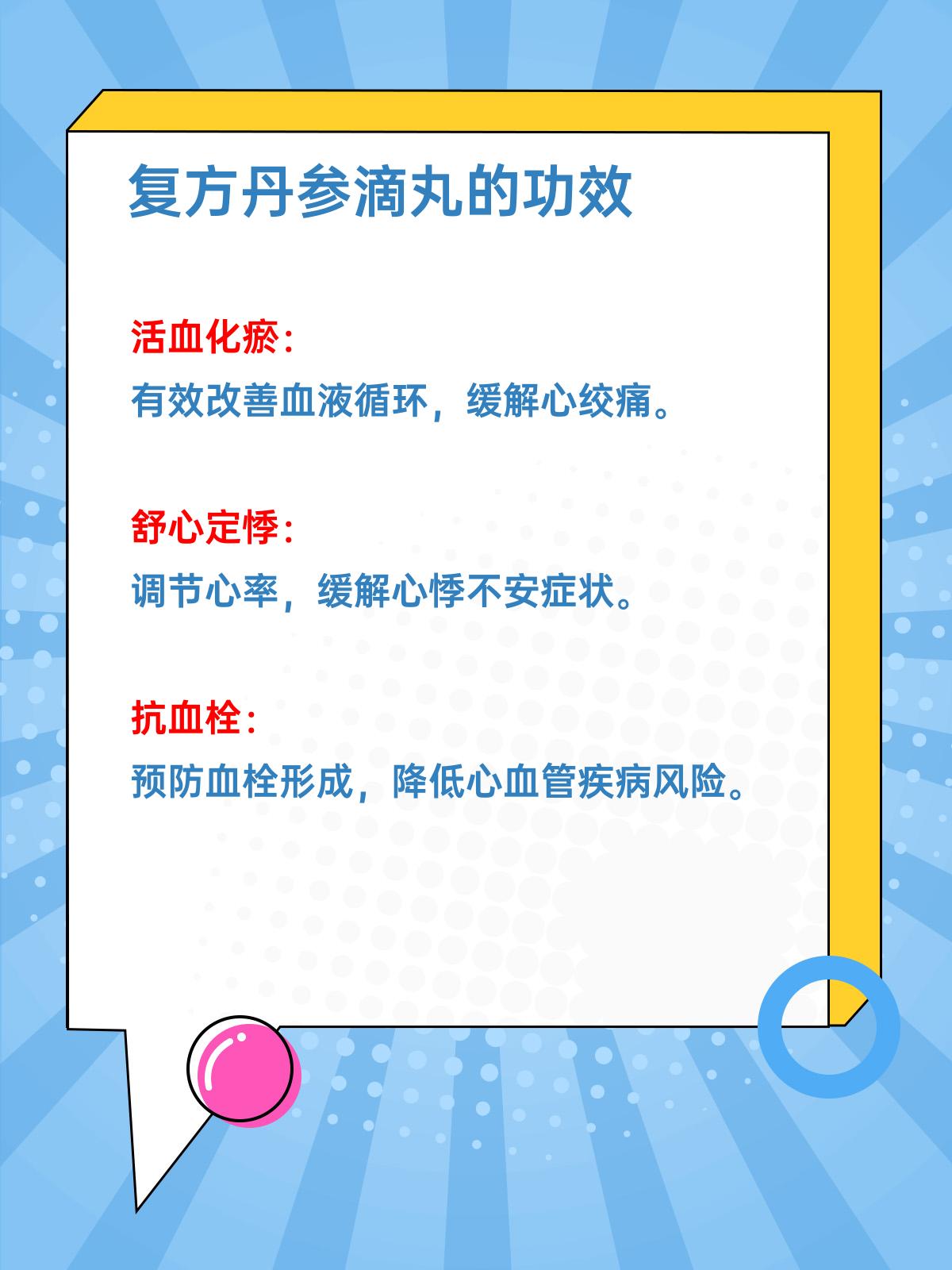 揭秘复方丹参滴丸有这些功效与作用