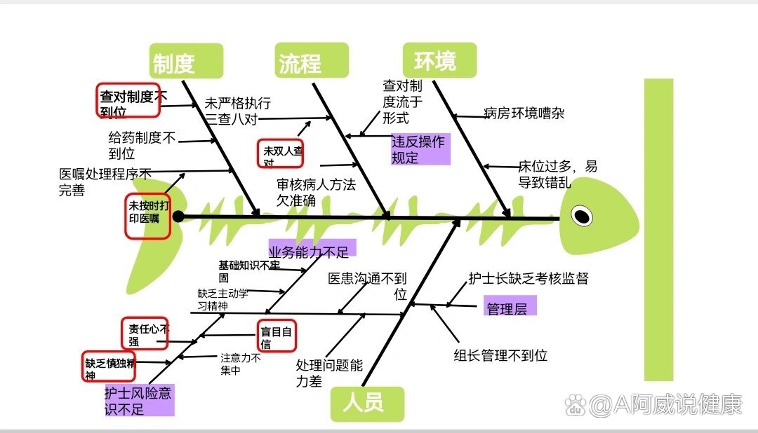 用药不良事件鱼骨图77