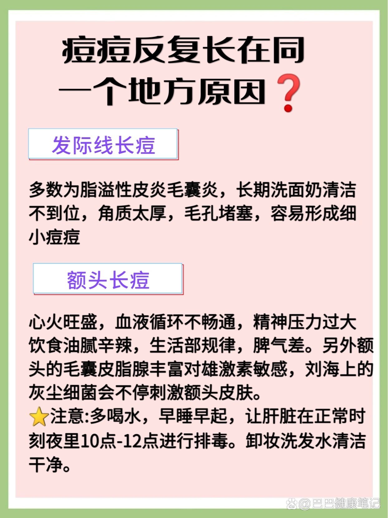 长痘痘肌必看75痘痘反复长同一位置原因6015