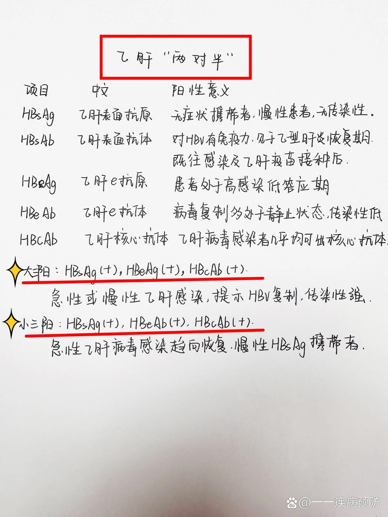 一张图教你看懂乙肝"两对半"检查757575