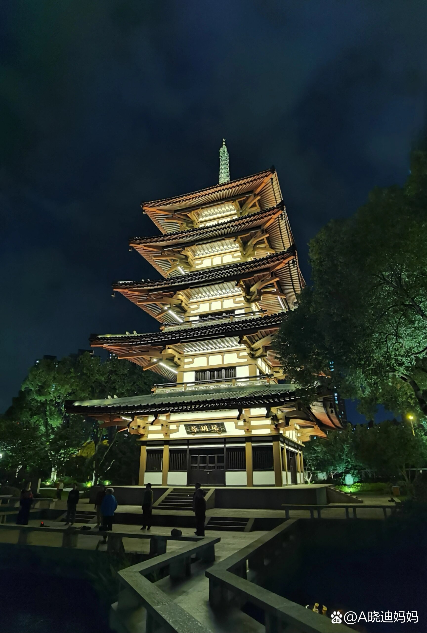 无锡柴胡塔的日景与夜景