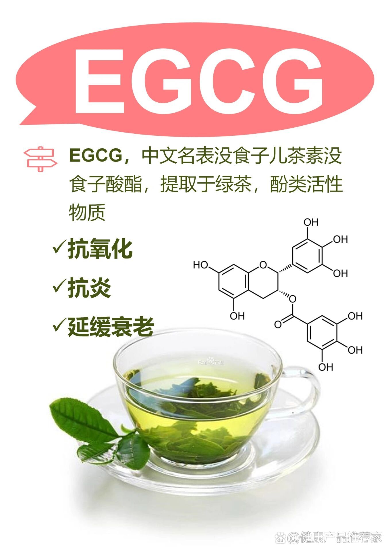 每日营养素之egcg,抗炎抗氧化延缓衰老