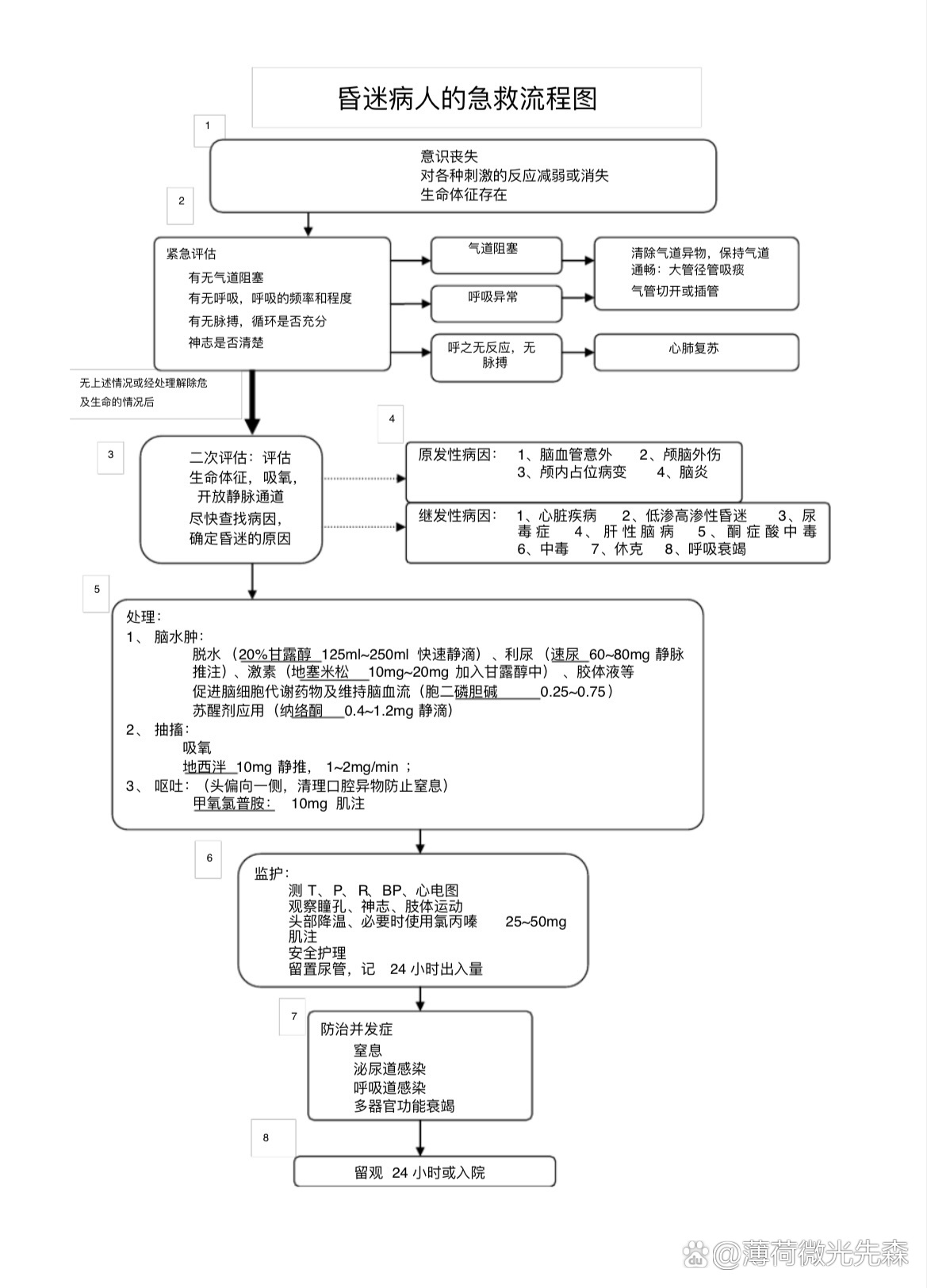 昏迷急救流程图