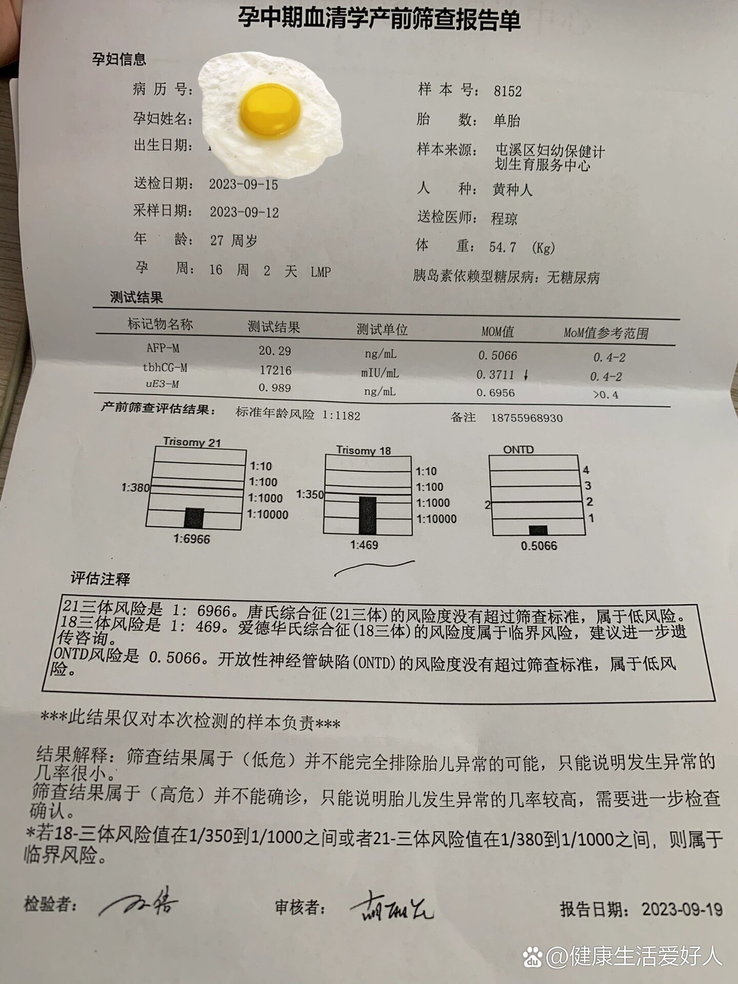 中唐18三体临界风险,你们都做无创了吗