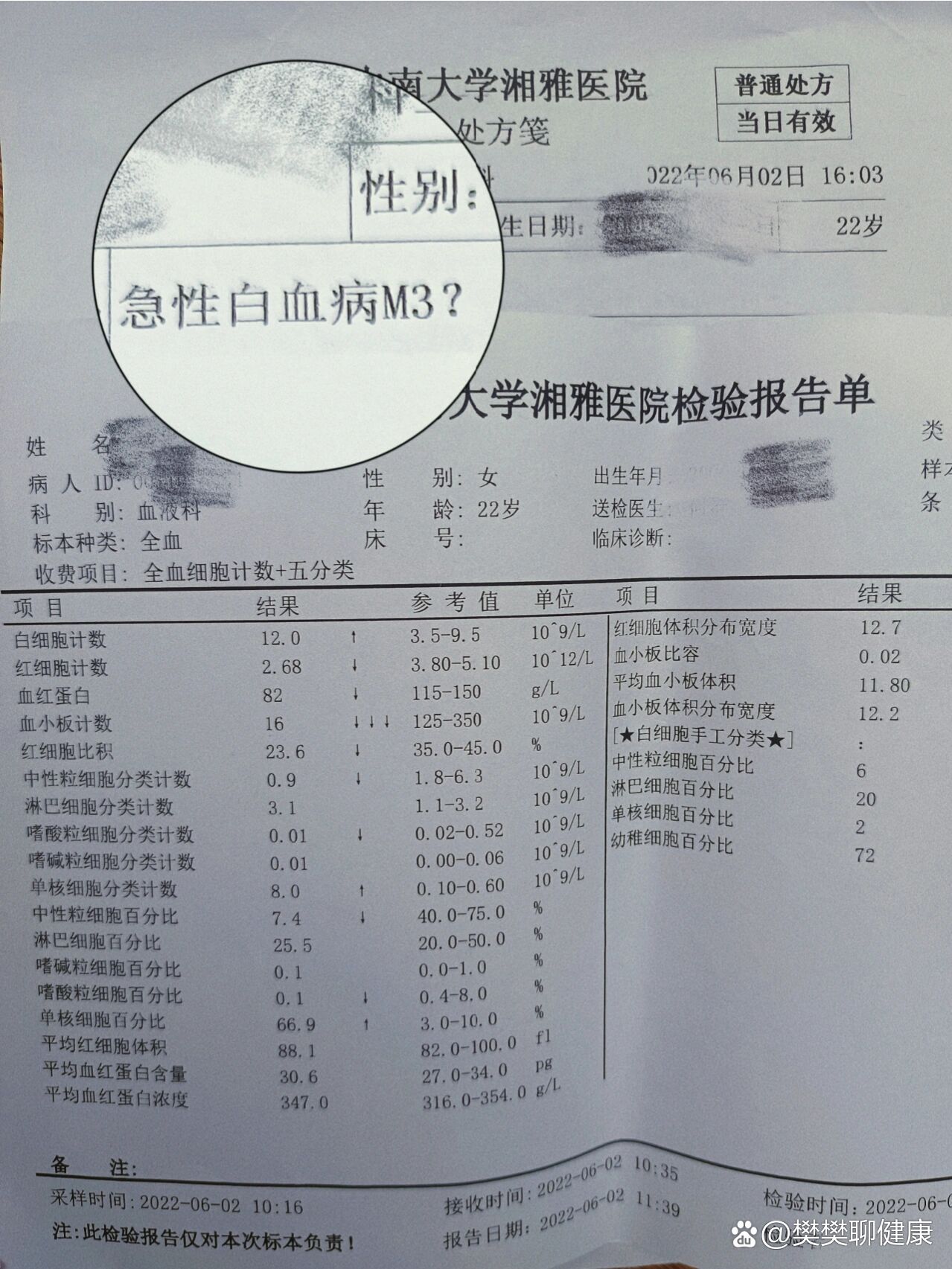 22岁确诊急性白血病,原来生活是苦的