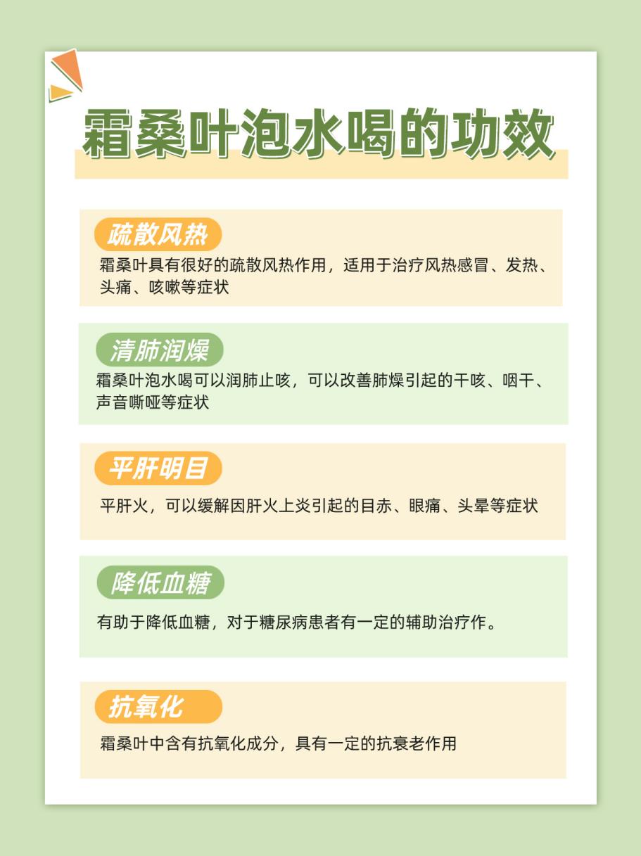 霜桑叶泡水喝竟有这么多好处!
