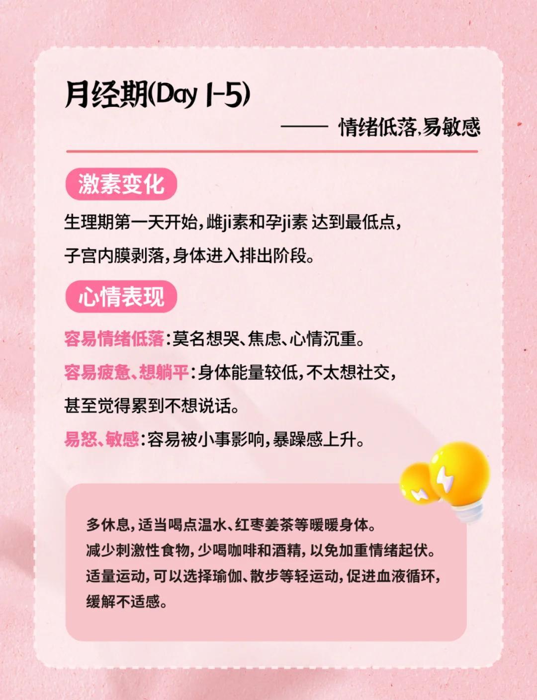 女生生理周期情绪变化全解析