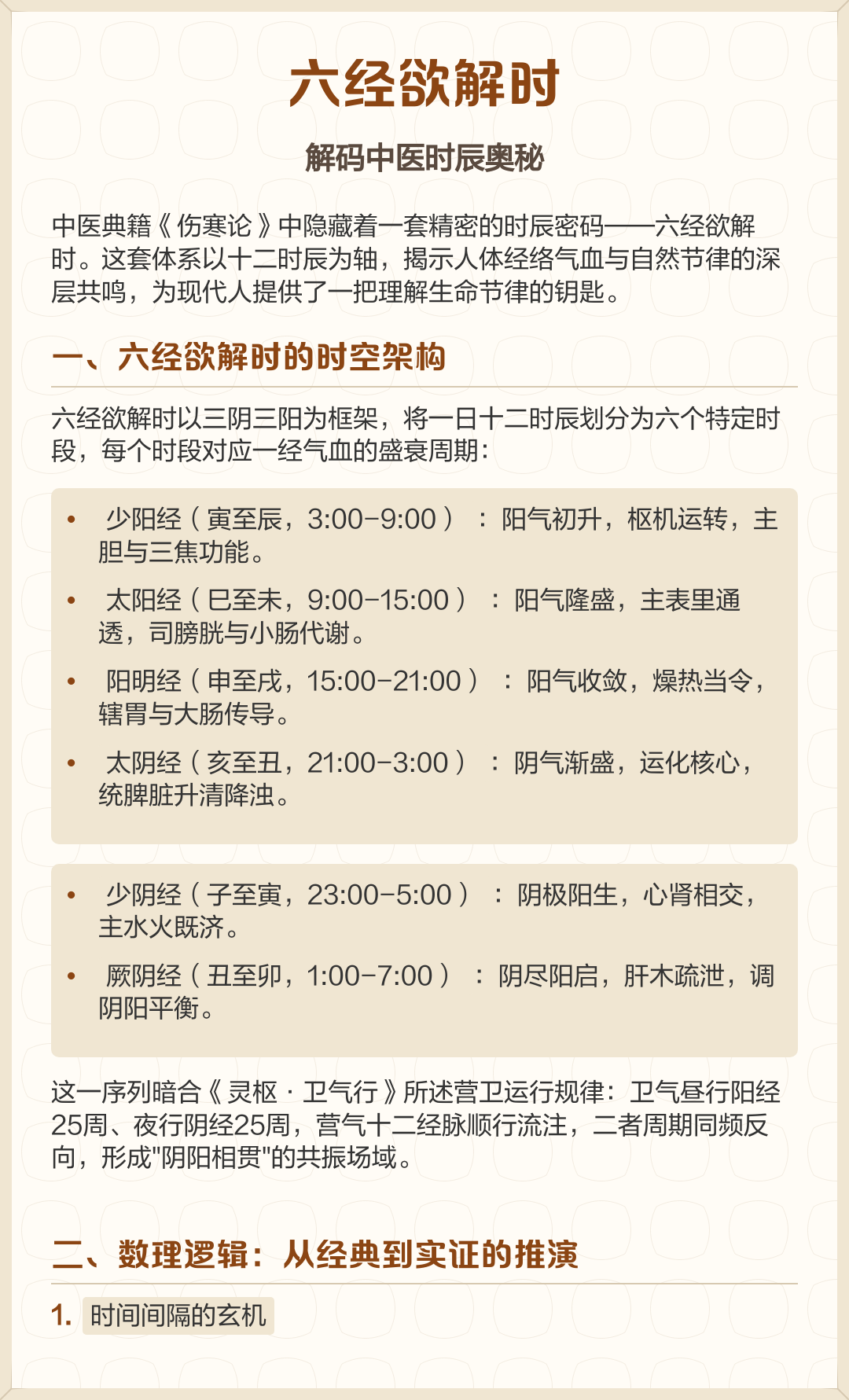 六经欲解时：解码中医时辰奥秘