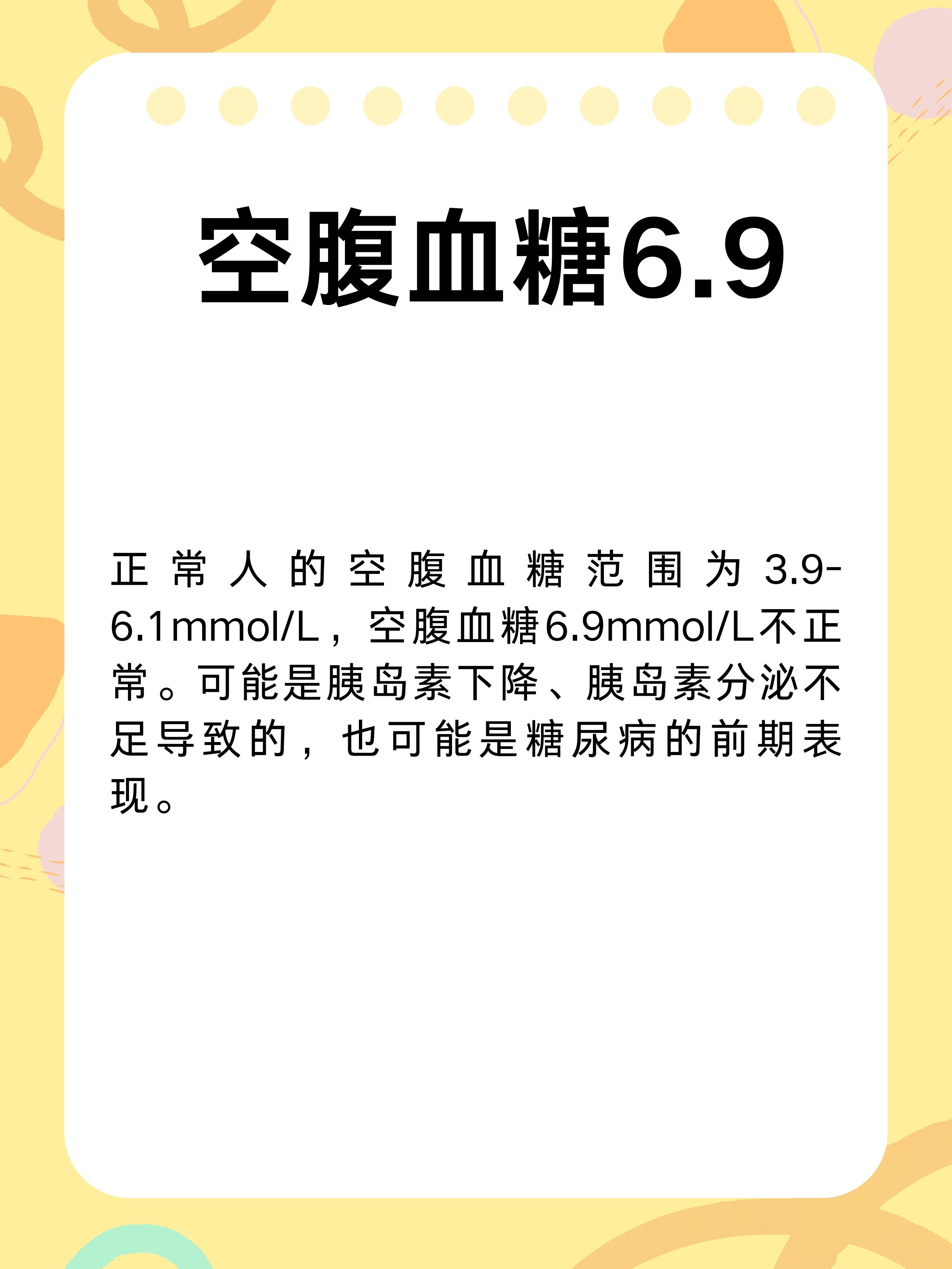 空腹血糖6.9是否正常,一文解析!